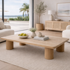 Drift Travertine Coffee Table Indoor View 1