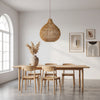 Dune Drop Rattan Pendant Light Perspective Indoor View
