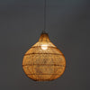 Dune Drop Rattan Pendant Light Perspective Night View 2