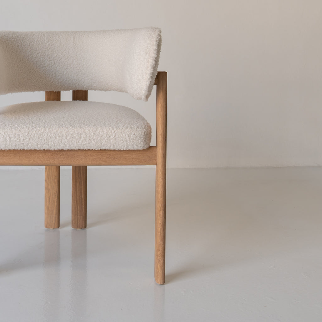Dune Oak Dining Chair Detailed Fabric Texture View 1
