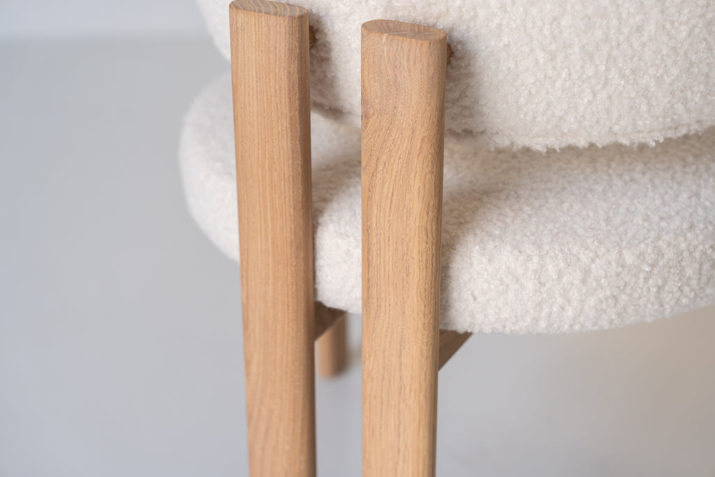 Dune Oak Dining Chair Detailed Fabric Texture View 6