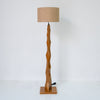 Dune Sculpted Wood Floor Lamp Front Perspective View 2