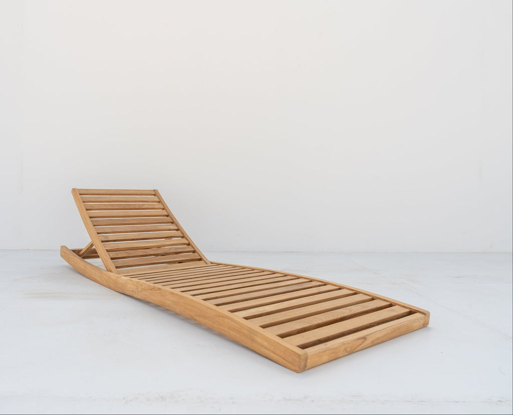 Dune Teak Sun Lounger Side view 2