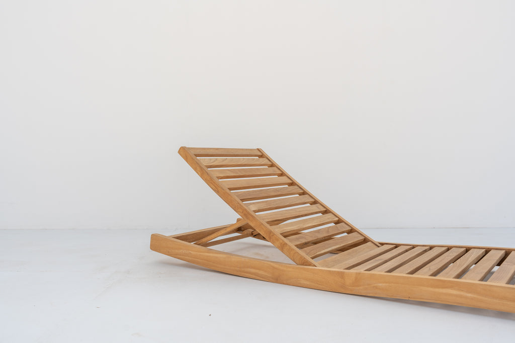 Dune Teak Sun Lounger Side view 3