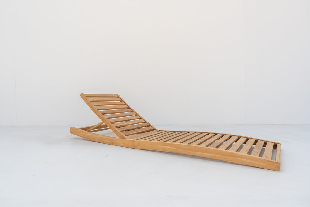 Dune Teak Sun Lounger Side view 4