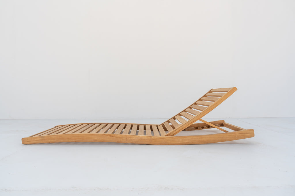 Dune Teak Sun Lounger Side view 6