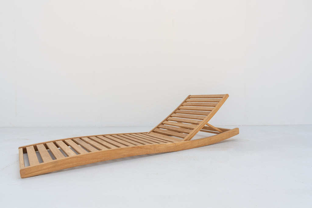 Dune Teak Sun Lounger Side view 7