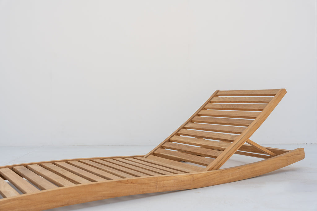 Dune Teak Sun Lounger Side view 8