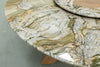 Eden Marble Lazy Susan Dining Table Detailed Top Texture View 2