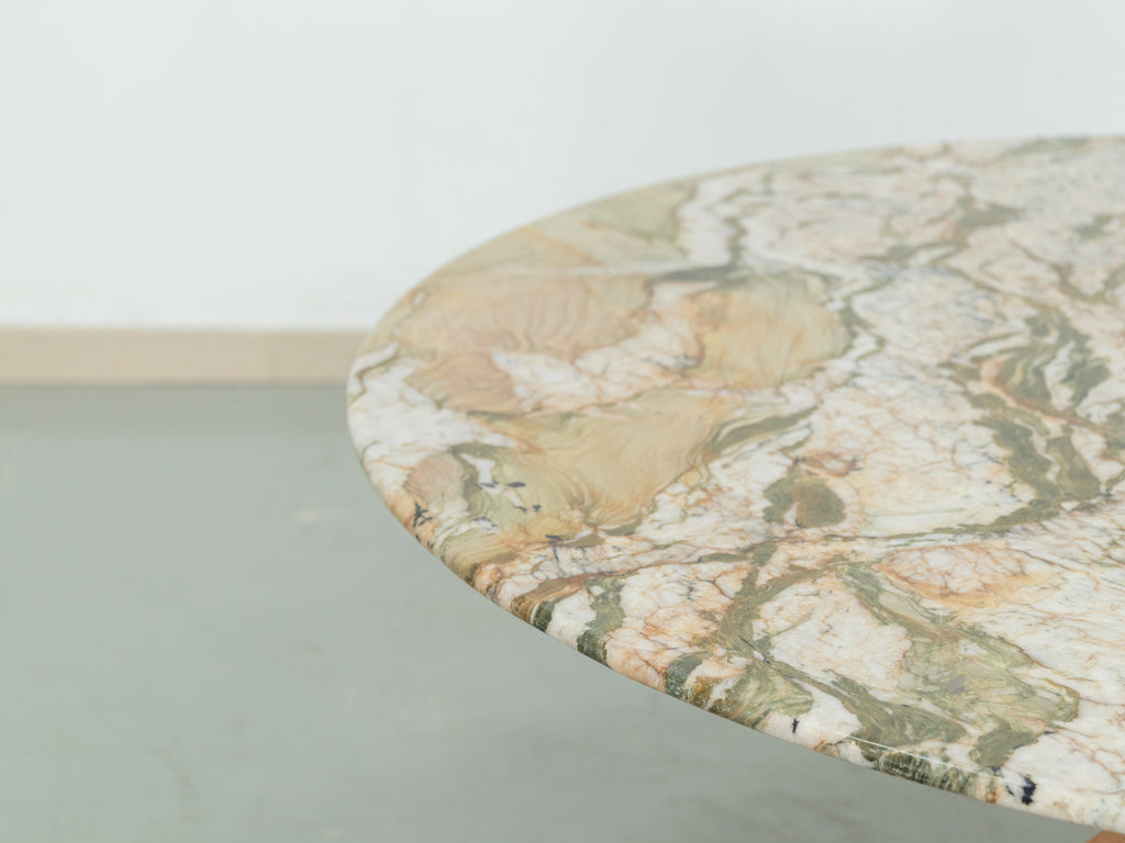 Eden Marble Lazy Susan Dining Table Detailed Top Texture View 5