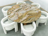 Eden Marble Lazy Susan Dining Table Perspective View 11