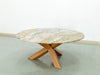 Eden Marble Lazy Susan Dining Table Perspective View 2