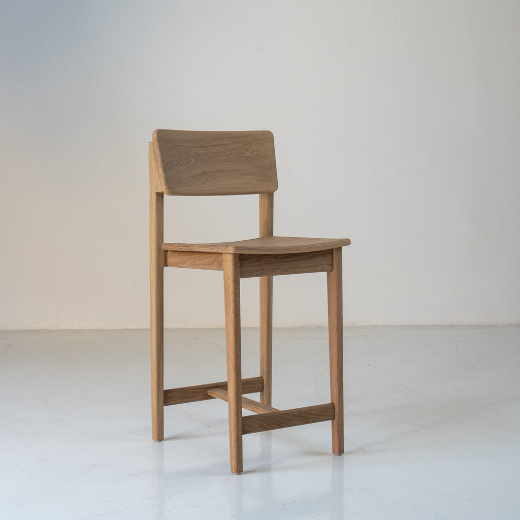 Eira Oak Bar Chair Perspective View 1