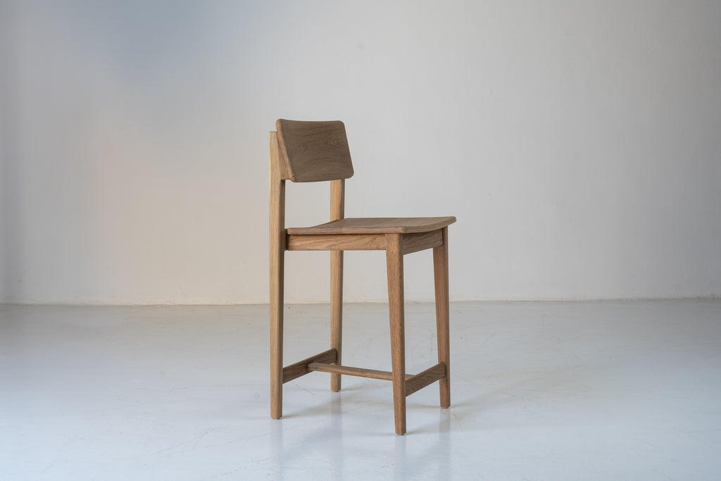 Eira Oak Bar Chair Perspective View 2