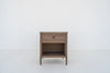 Elara Marble and Oak Nightstand Front View 2