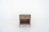 Elara Marble and Oak Nightstand Front View 3