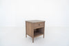 Elara Marble and Oak Nightstand Perspective View 4