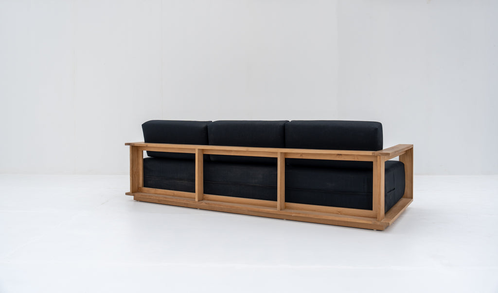 Elegant Teak 3 Seater Back view