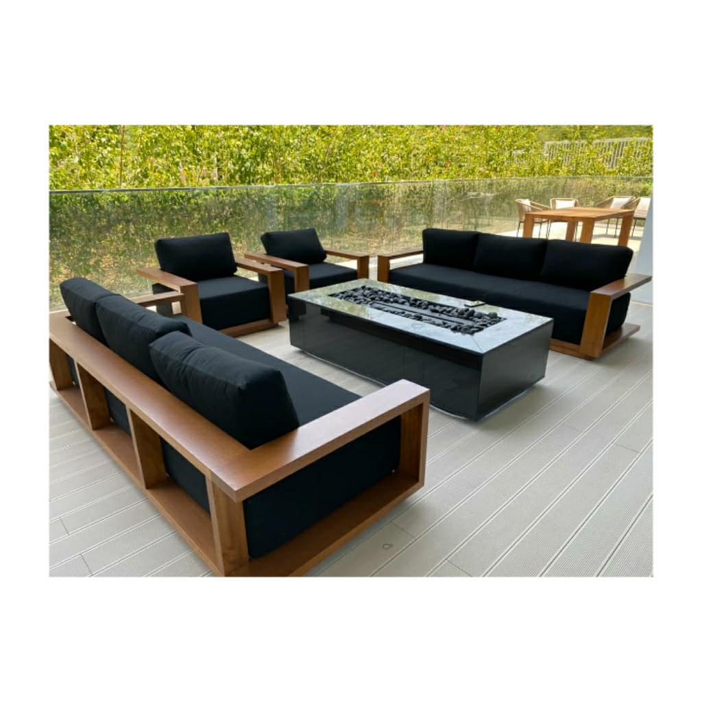 Elegant Teak 3 Seater Customer Home