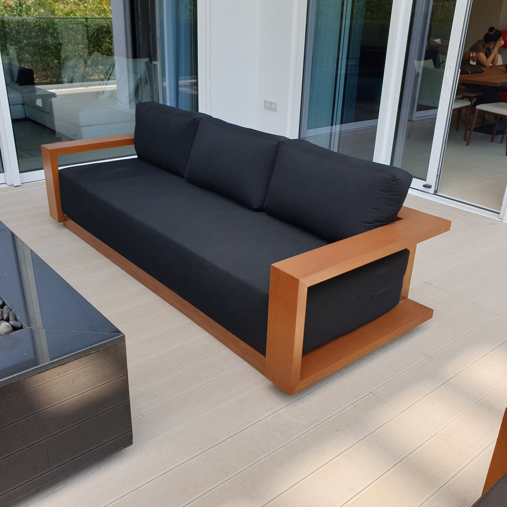 Elegant Teak 3 Seater Customer Home