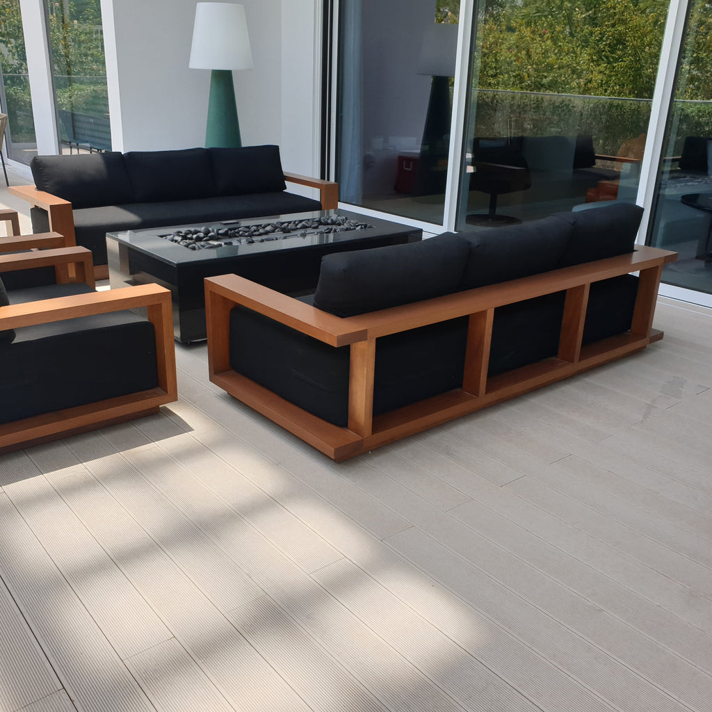 Elegant Teak 3 Seater Customer Home