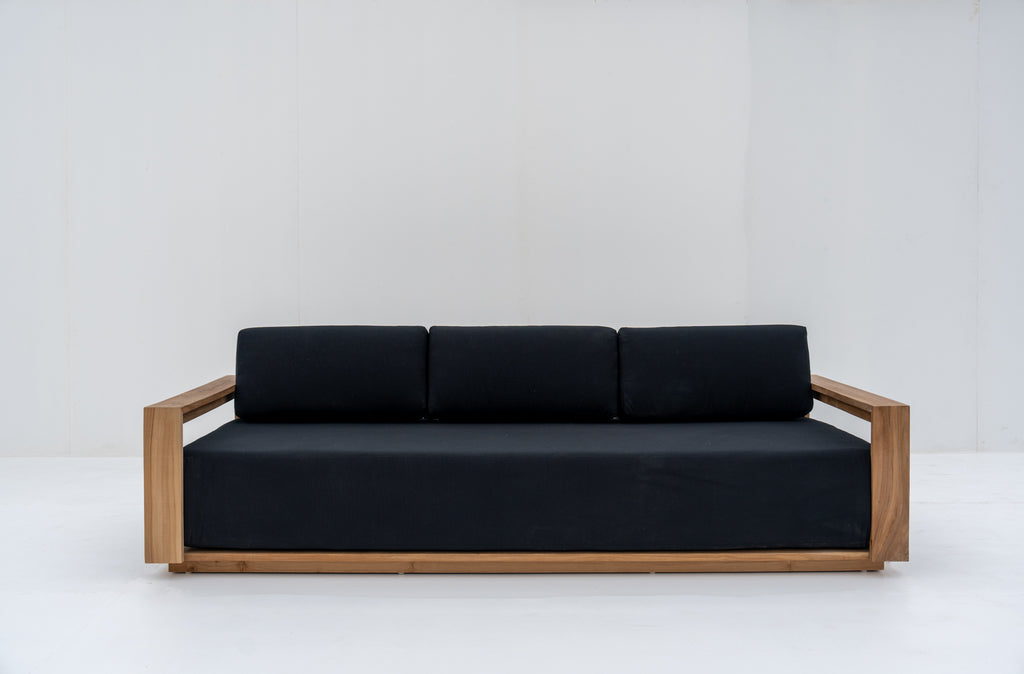 Elegant Teak 3 Seater Front view