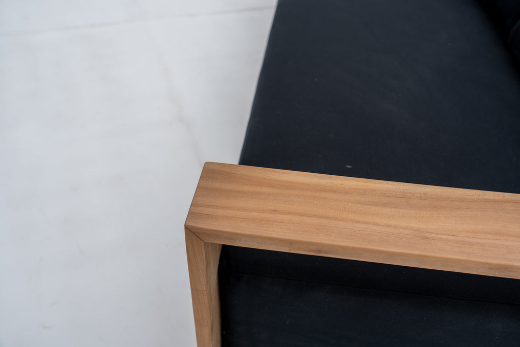 Elegant Teak 3 Seater Side view