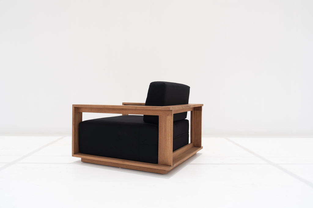 Elegant Teak Single Seater Back view