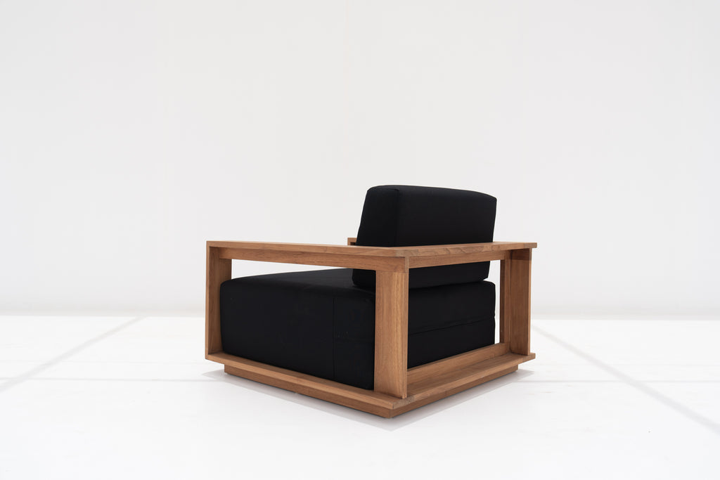 Elegant Teak Single Seater Back view