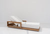 Elegant Teak Sun Lounger Side view