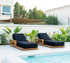 Elegant Teak Sun Lounger Customer Home