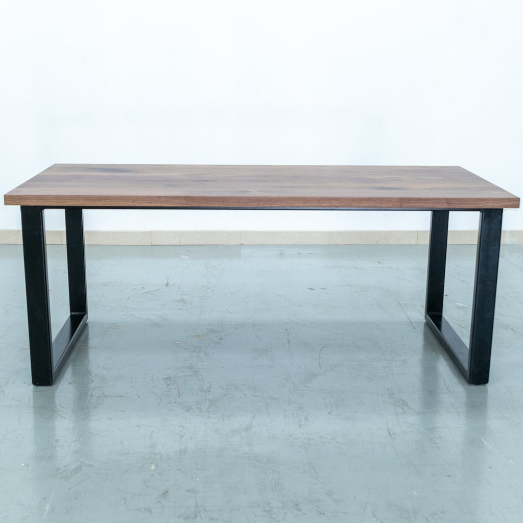 Elizabeth Walnut Dining Table Front Perspective View 1