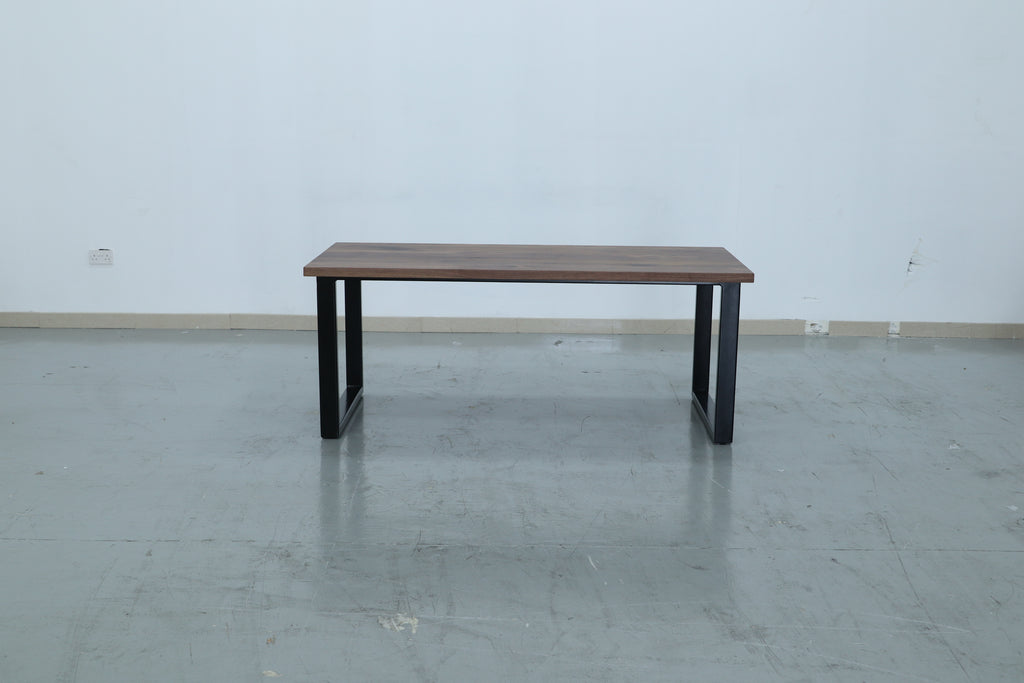 Elizabeth Walnut Dining Table Front Perspective View 2