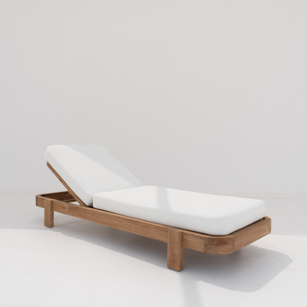 Elysian Teak Sun Lounger Side view