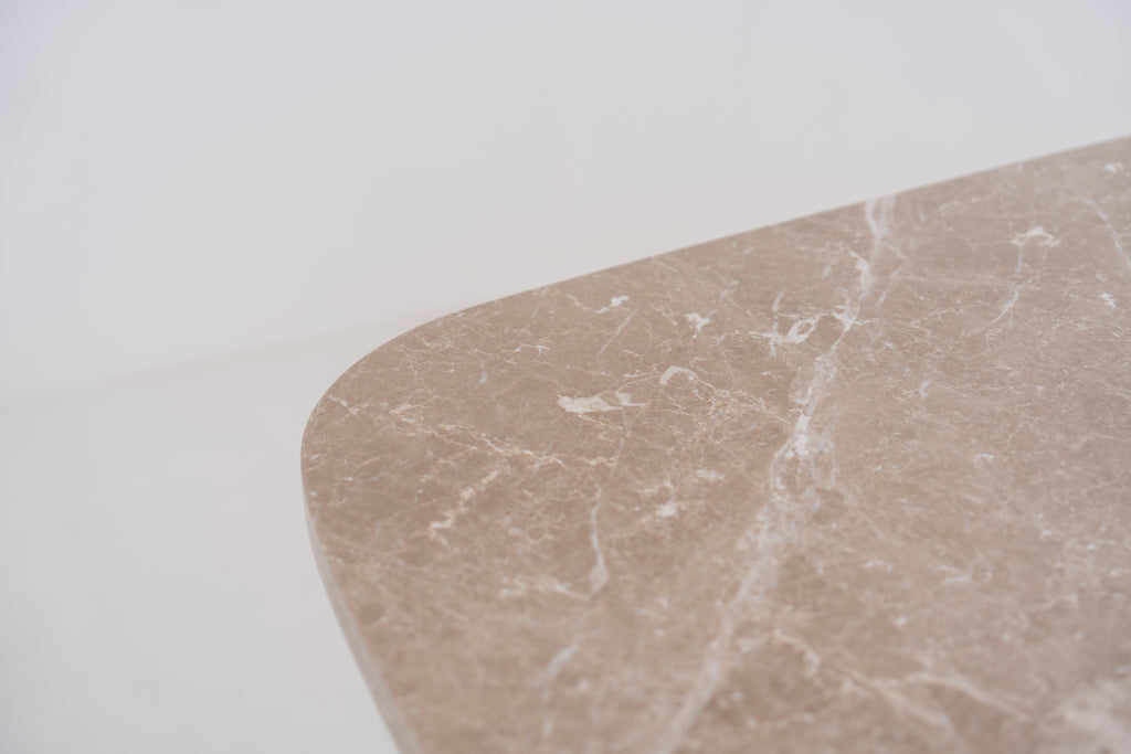 Emperador Marble Dining Table Detailed Top Texture View 1