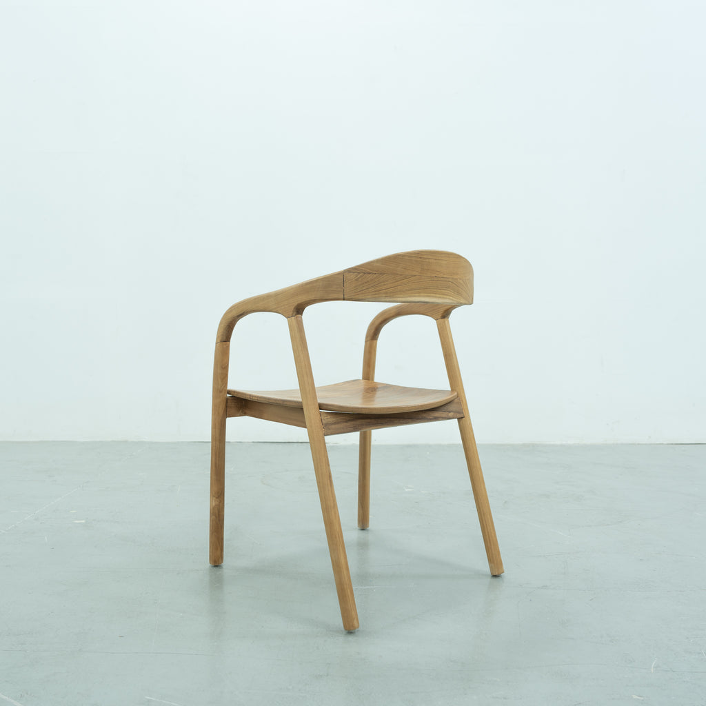 Fern Teak Dining Chair Back view