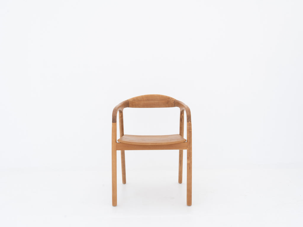 Fern Teak Dining Chair Front view