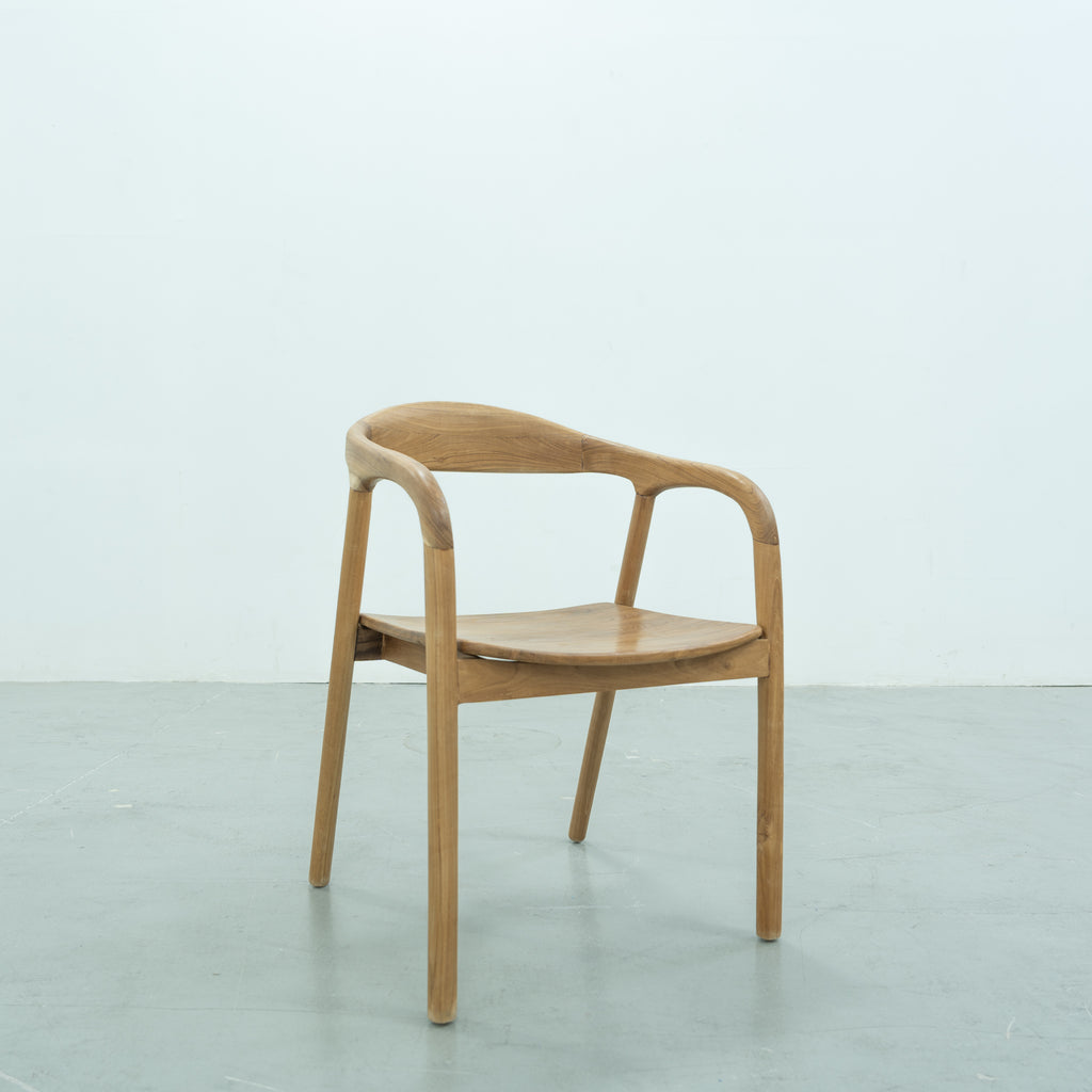 Fern Teak Dining Chair Side view
