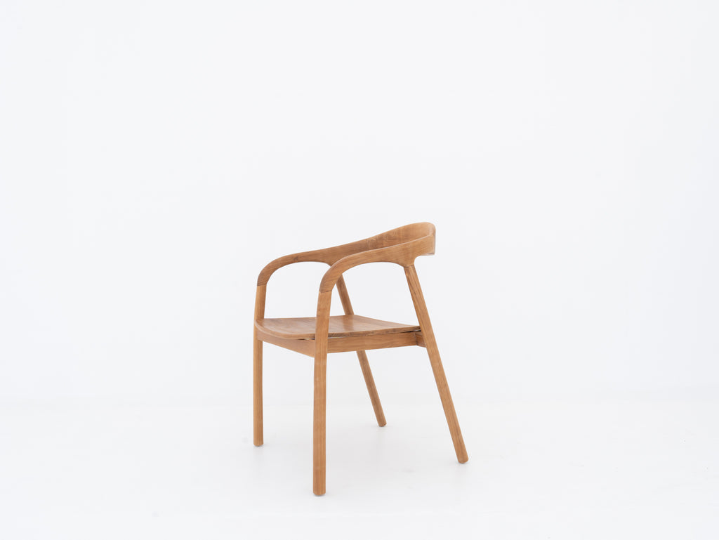 Fern Teak Dining Chair Side view