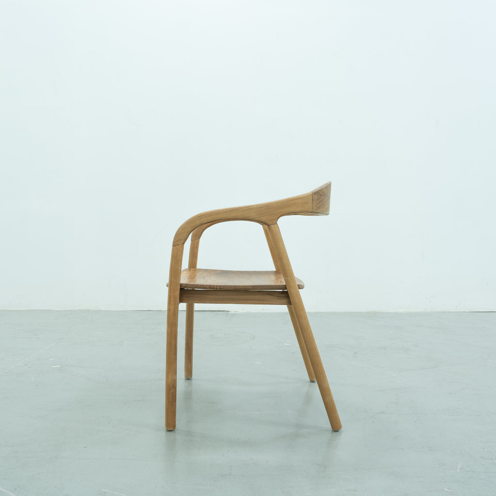 Fern Teak Dining Chair Side view 3