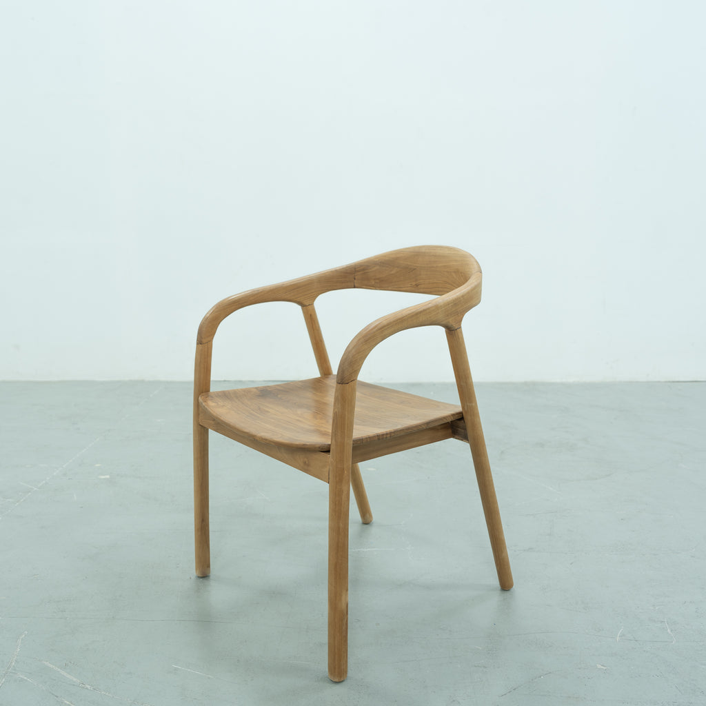 Fern Teak Dining Chair Side view 4