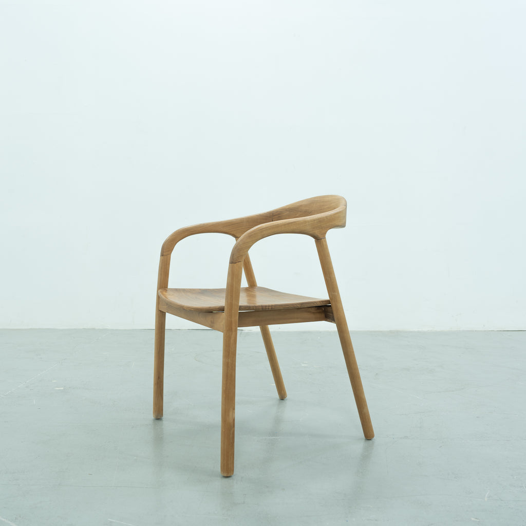 Fern Teak Dining Chair Side view 5