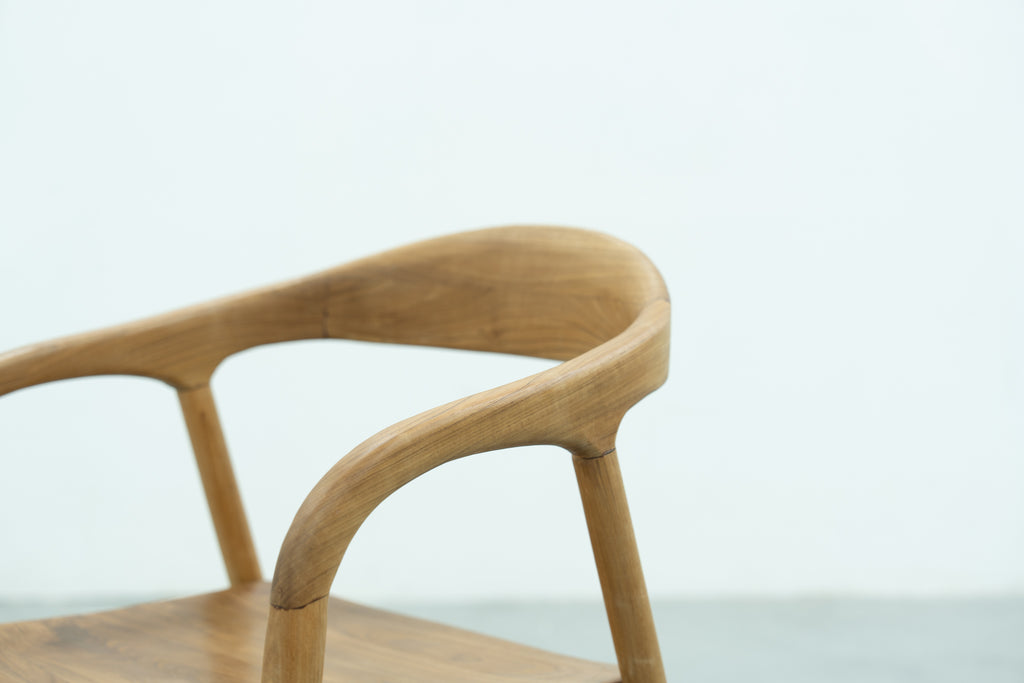 Fern Teak Dining Chair Side view 8