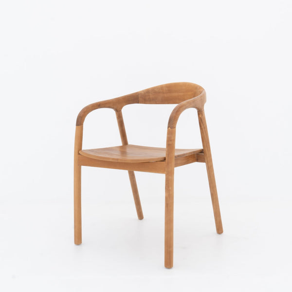 Fern Teak Dining Chair Side view