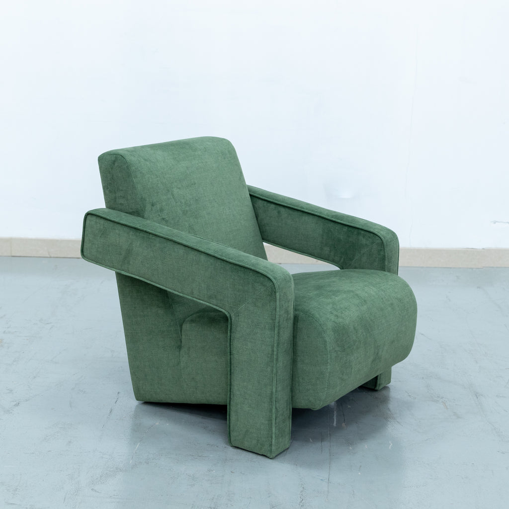 Flora Velvet Chair Side view 2