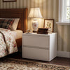 Form Microcement Bedside Table with Marble Top Indoor View 2