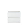 Form Microcement Bedside Table with Marble Top White Background View 1