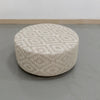 Freya Round Ottoman Detailed Fabric Top View 1