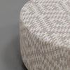 Freya Round Ottoman Detailed Fabric Top View 2