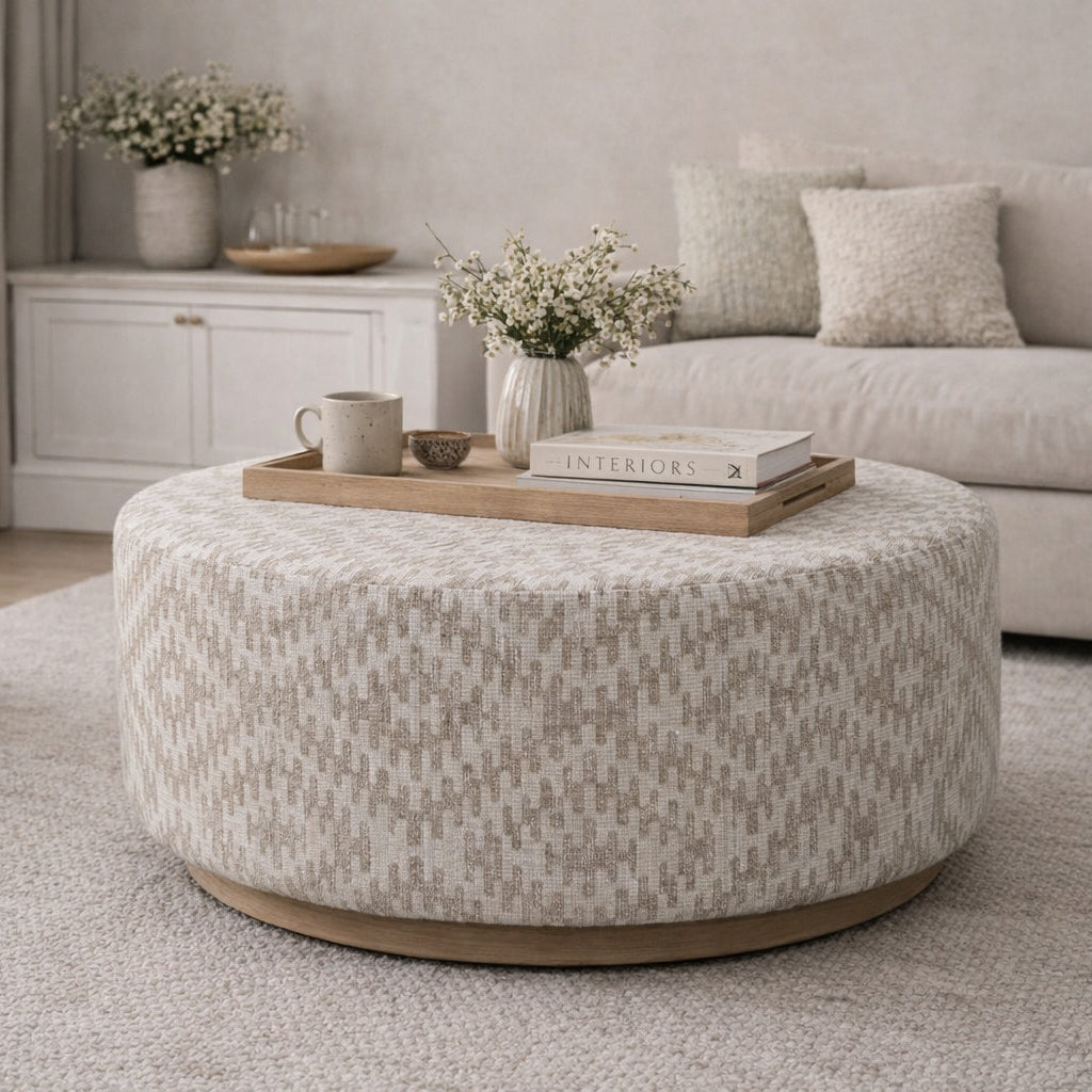 Freya Round Ottoman Indoor View 1